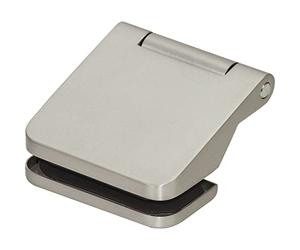 Dorma Glas Junior Office Door Hinge for Glass Doors Glass Thickness 8-10 mm Aluminium Stainless Steel Effect Pack of 2