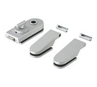 Dorma Glas Rondo Glass Door Lock for Toilet Studio + Door Hinge for Glass Doors Aluminium Silver Anodised