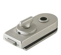 Dorma Glas Studio Rondo WC Glass Door Lock with Latch Olive, Glass Thickness 8 mm, Aluminium Stainless Steel Effect