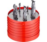 Dormer 6 Piece S922 Solid Carbide TiALN Mc-X Flatted Shank 2 Flute Slot Drill Set