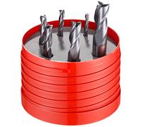 Dormer 6 Piece S933 Solid Carbide TiALN Mc-X Flatted Shank 3 Flute Slot Drill Se