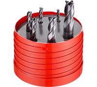 Dormer 6 Piece S944 Solid Carbide TiALN Mc-X Flatted Shank 4 Flute Slot Drill Set