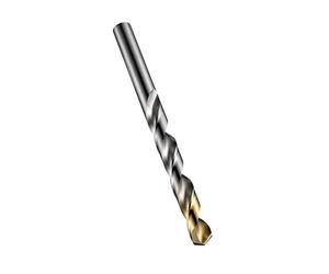Dormer A002 HSS High Speed Steel Jobber Drill Bit with 118 Degree Tin Tipped Split Point, Pack of 10pcs