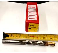 DORMER A002 HSS STRAIGHT SHANK JOBBER DRILLS - TiN TIPPED 1/2"