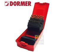 Dormer A095 A002 202 51pc 1-6mm X 0.1 HSS tin coat drill set hard plastic box