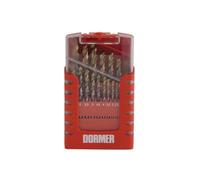 Dormer A095 Hss - Tin Coated Jobber Drills, Metric Multi Colour (Set Of 19 1.0-10 X 0.5mm)