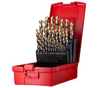 Dormer Drill Bit Set A095206 - HSS Jobber, 118° TiN-tipped Split Point, 29-piece