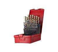 Dormer A095 No 204 25 Piece HSS TiN Coated 1.0mm-13mm By 0.5mm Drill Set