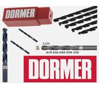 Dormer A100 Drill Bit HSS Metric Jobber Various Sizes 1mm to 13mm