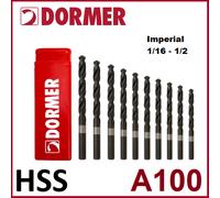 DORMER A100 HSS Jobber Drills Imperial - Various Sizes - Steam Tempered.
