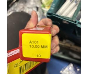 Dormer A101 HSS Left Hand Jobber Drill Bit 10mm Pack of 10 (w9