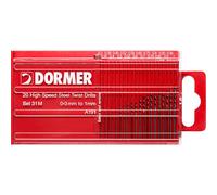 Dormer Drill Bit Set A191-31M - 20-piece HSS Jobber Bits 118° Standard Point
