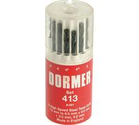 Dormer A191 No.413 HSS Drill Set - Metric 1.5-6.5mm x 0.5mm +3.3mm and 4.2mm