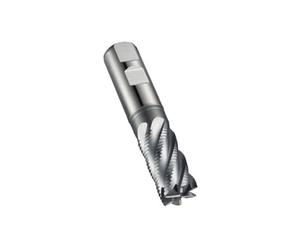 Dormer C42825.0 Series C428 HSS-E-PM 4 Flute Roughing End Mill/Milling Cutter with Alcrona coating, DIN 1835B Shank, 25.00 mm Cutting Diameter