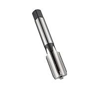 Dormer E243PG9NO2 Series E243 HSS Straight Flute Hand Tap PG Conduit Thread with Bright Finish, DIN Standard, NO2, 9"-18 Thread, 15.2 mm Cutting Diameter, 70 mm Length