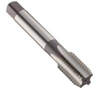 Dormer E501M18NO3 Series E501 HSS Straight Flute Hand Tap Metric with Bright Finish, ISO Standard, Left Handed, NO3, M18 x 2.50 mm Thread, 112 mm Length