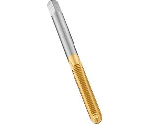 Dormer E504M8NO3 Series E504 HSS Straight Flute Hand Tap Metric with Tin Coating, ISO Standard, NO3, M8 x 1.25 mm Thread, 72 mm Length