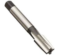 Dormer E5367/8NO1 Series E536 HSS BSF Straight Flute Hand Tap, Bright Finish, 7/8"-11 x 118mm, No.1