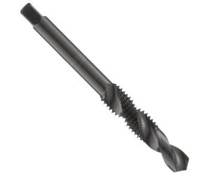 Dormer E6517/16 Series E651 HSS UNC 30° Spiral Flute Combination Drill Tap, Bright Finish, 7/16" x 14 x 107mm