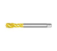 Dormer EX10TINM12X1.25 Series EX10TIN HSS-E-PM 45° Spiral Flute Machine Tap, Tin Coating, Bright Finish, M12 x 1.25mm x 100mm