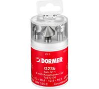 Dormer G2361 6 Piece HSS Straight Shank 90° Countersink Set