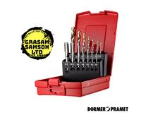 Dormer HSS Metric Tap + Corresponding Drill Bit Set 14 Piece L115101 - INC VAT