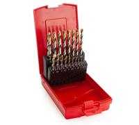 Dormer HSS TiN Coated Tip Jobber Drill Bit Set 19 Piece 1 to 10mm Boxed A002