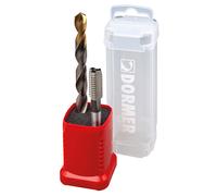 Dormer Set E500 Taps and A002 Drill bits with 118 Degree Tin Tipped Split Point, Tap Size M10NO2