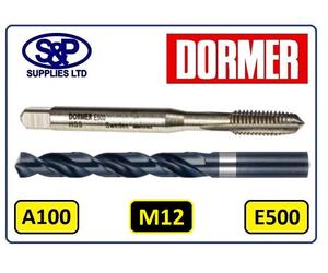 DORMER METRIC TAP & DRILL SET DRILL BIT A100 / E500 2ND TAP M3 UP TO M14