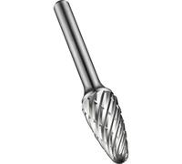 Dormer P71112.7X6.0 Series P711 Carbide Rotary Burr, Ball Nosed Tree, Bright, 6.00mm x 50mm