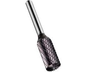 Dormer P803C3.0X3.0 Series P803C Carbide Rotary Burr, Cylinder with Endcut, Double Cut, TiAlN, 3.00 mm x 3.00 mm