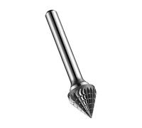 Dormer P817 Rotary Carbide Burr, 60 Degree Countersink Shape, Double Cut Geometry, Bright Finish