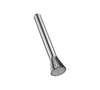 Dormer P825 Rotary Carbide Burr, Inverted Cone Shape, Double Cut Geometry, Bright Finish