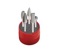 Dormer Solid Carbide Rotary Burr Cylindrical Set 5 Piece DORMER Multicolor