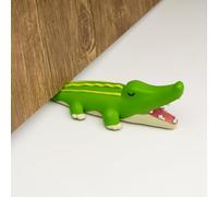 Dormercy Cute Door Stopper, Cartoon Crocodile Animal Door Stop, 1 Pack Decorative Door Wedge for Home and Office Floor(Patent Registering)