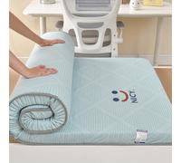 Dormitory Mattress Floor Guest Bed 5cm Thick Japanese Futon Mattress,High Density Foam Folding Mattress Topper for Single/Twin/Queen/King Bed (Blue,150x200cm)