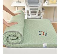 Dormitory Mattress Floor Guest Bed 5cm Thick Japanese Futon Mattress,High Density Foam Folding Mattress Topper for Single/Twin/Queen/King Bed (Green,150x200cm)