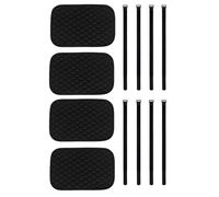 Dormitory Step Protector - PU Leather 20 x 30 cm and EVA Padding | Set of 4 Pieces Adjustable Non-Slip Ladder Cover with Straps | Soft Foot Protection for the De