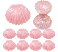 DORMIYA 10 Pcs Seashell Party Favors, Large Pearlescent Iridescent Shell Candy Boxes, Ocean Themed Wedding Decorations, Beach Party Decor for Jewelry and Gifts