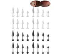 Dormklss Spike Lip Rings Labret Jewelry Snake Bite Piercing Jewelry Nose Ring Stud Cartilage Tragus Snakebite Helix Conch Medusa Lobe Black Spike Pick Size Flat Back Earrings
