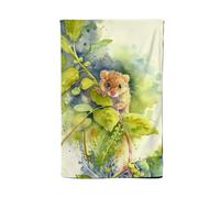 Dormouse Watercolour Tea Towel Warren Reed - Designer Brown One Size