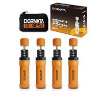 DORNATA Adjustable Tire Deflator Auto-Stop (10-40 PSI) Offroad Accessories Valve Stem kit 4x4 Tyre Air Down Tool for Truck, Pickup, Motorcycle,Jeep etc. (Orange)
