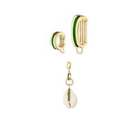 Dorne Viva Green Starter Set, Bikini Jewelry Charm Set, Green Jade, Body Chain Jewelry Charms for Women, Clip On Charms Gold Plated Stainless Steel, Waterproof, Hypo-Allergenic, Pack of 1 Set of 3