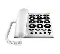 Doro 3891 PhoneEasy 311c Corded Large Button Telephone with Optical Call Signalling, White
