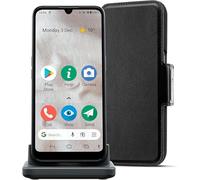 Doro 8100 Plus 4G Smartphone for Seniors - Unlocked - Waterproof - with Triple Camera - 6.1 Inch Screen - GPS - Face Detection - Charging Station and Case (Black)