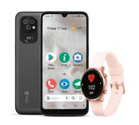 Doro 8100 Watch Bundle - Unlocked 4G Smartphone Seniors - Triple Camera - Water-resistant - 6.1" Display - Assistance Button with GPS - Smart Watch Seniors - Fitness Watch - Activity Tracker