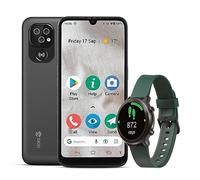 Doro 8100 Watch Bundle - Unlocked 4G Smartphone Seniors - Triple Camera - Water-resistant - 6.1" Display - Assistance Button with GPS - Smart Watch Seniors - Fitness Watch - Activity Tracker
