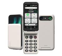 Doro - Aurora A20 Flip Smartphone - Senior Mobile Phone - Easy to Use - Assistance Button with GPS Location - Hearing Aid Compatible - USB Cable Included - Bone