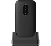 Doro Phone Leva E22-4G Flip Phone For Elderly - Large 2.8" Screen, High Contrast Keys, Loud & Clear Sound, HD Voice, Camera, Secure Button - Charging Cradle - Black/White
