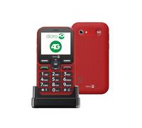 Doro Leva L10 Unlocked mobile phone for seniors - Large landscape displlay -Powerful sound - Camera - Assistancebutton with GPS location - Basic phone without Internet (Red)